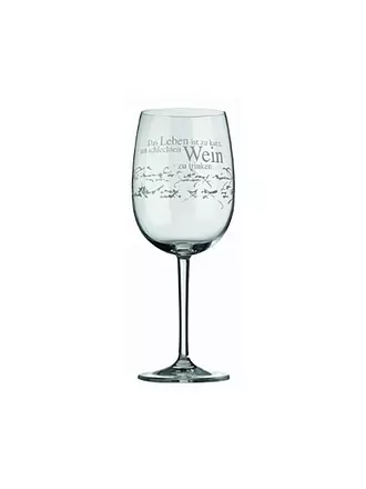 RAEDER | Weinglas 22cm "Leben Lieben Lachen Lallen" | transparent